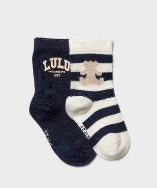Chaussettes tige haute imprimées bébé - LuluCastagnette (lot de 2) vue1 - LULUCASTAGNETTE - GEMO