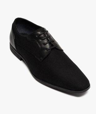Derbies homme unis en toile et matière lisse vue6 - MARIO BALDANO - GEMO