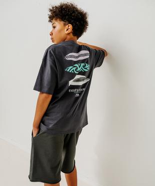 Tee-shirt manches courtes coupe oversize motif surf garçon vue1 - GEMO 4G GARCON - GEMO