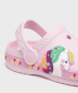 Sabots souples perforés à motif licorne fille  vue6 - GEMO (PLAGE) - GEMO