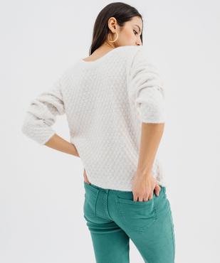Pull en maille fantaisie avec fil métallisé femme vue3 - GEMO(FEMME PAP) - GEMO