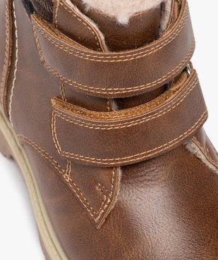 Boots fourrées chaudes à scratch et col fantaisie vue6 - PREMIER PRIX BY GEMO - GEMO
