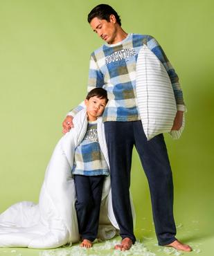 Pyjama en sherpa et polaire garçon vue1 - GEMO (ENFANT) - GEMO