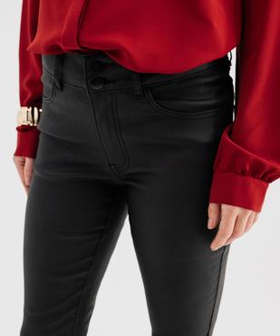 Jean Slim en toile enduite effet push-up femme vue2 - GEMO(FEMME PAP) - GEMO