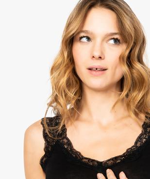 Débardeur femme avec larges bretelles en dentelle vue2 - GEMO(FEMME PAP) - GEMO