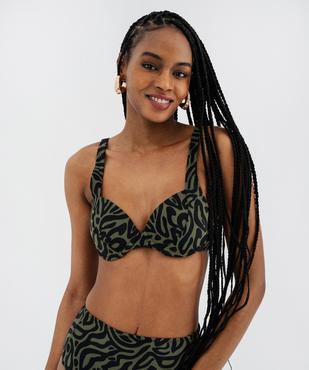 Haut de maillot de bain corbeille à bonnets moussés femme vue1 - GEMO (PLAGE) - GEMO