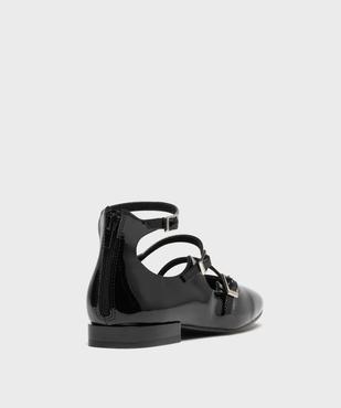Ballerines vernies avec brides et zip au talon femme - Follow Me vue4 - FOLLOW ME - GEMO