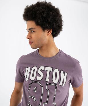 Tee-shirt à manches courtes avec inscription XXL homme vue2 - GEMO (HOMME) - GEMO