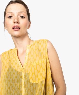 Tunique femme imprimée en voile sans manches vue2 - GEMO(FEMME PAP) - GEMO