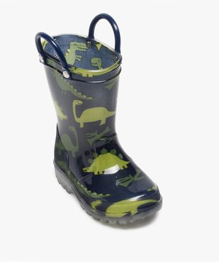 Bottes de pluie bébé garçon à anses imprimées dinosaures vue5 - GEMO(BEBE DEBT) - GEMO