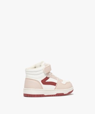 Baskets bébé fille mid-cut avec bride à scratch et à bout perforé vue5 - ATHLETIC - GEMO