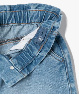 Short en jean fille coupe ample taille haute avec finitions franges vue2 - GEMO 4G FILLE - GEMO