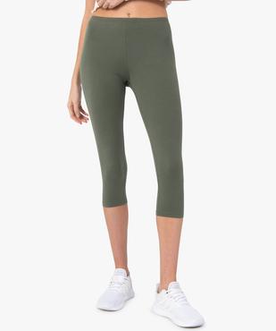 Legging court en coton stretch femme vue1 - GEMO 4G FEMME - GEMO