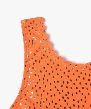 Maillot de bain fille une pièce à petits pois scintillants vue2 - GEMO (ENFANT) - GEMO
