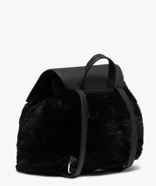 Sac à dos femme en matière peluche vue2 - GEMO (ACCESS) - GEMO