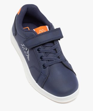 Baskets garçon unies à lacets et scratch - Kappa vue5 - KAPPA - GEMO