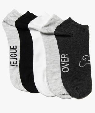 Chaussettes enfant ultra courtes à motif gaming (lot de 5) vue1 - GEMO (ENFANT) - GEMO