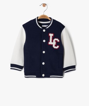 Sweat pressionné look veste en molleton doux bébé garçon - LuluCastagnette vue2 - LULU CASTAGNETTE GEMO FOR GOOD - GEMO