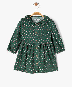 Robe en velours fines côtes bébé fille vue1 - GEMO(BEBE DEBT) - GEMO