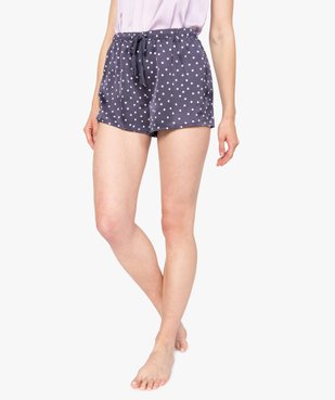 Short de pyjama femme en matière satinée imprimée vue1 - GEMO(HOMWR FEM) - GEMO