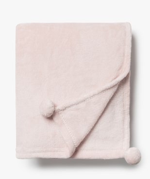 Plaid en velours doux et pompons vue1 - GEMO (ACCESS) - GEMO