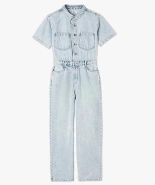 Combinaison pantalon en jean à manches courtes femme vue4 - GEMO 4G FEMME - GEMO