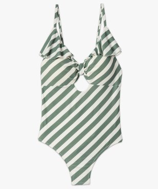 Maillot de bain femme une pièce à rayures vue4 - GEMO (PLAGE) - GEMO