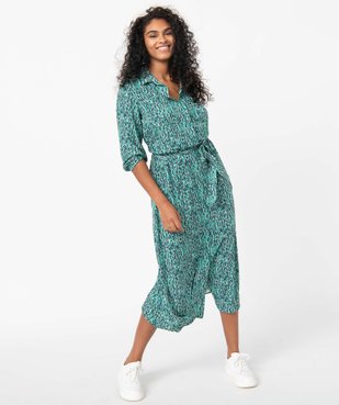 Robe femme imprimée longueur chevilles vue1 - GEMO(FEMME PAP) - GEMO