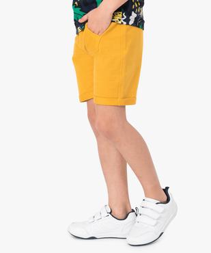 Bermuda garçon en molleton avec poche kangourou  vue1 - GEMO (ENFANT) - GEMO