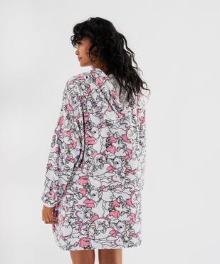 Chemise de nuit à capuche en velours motif Les Aristochats femme - Disney vue3 - DISNEY - GEMO
