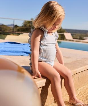 Maillot de bain une pièce à rayures et volants bébé fille - LuluCastagnette vue4 - LULUCASTAGNETTE - GEMO