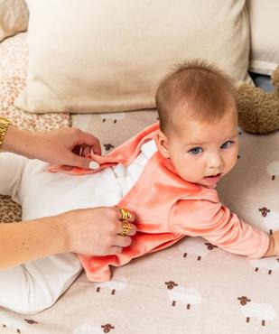 Pyjama en velours effet 2 en 1 avec motif hérisson bébé fille vue7 - GEMO(BB COUCHE) - GEMO