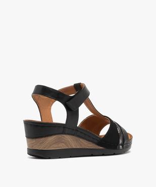 Sandales confort à talon compensé fermeture scratch femme vue4 - G'FLEX - GEMO