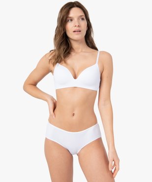 Soutien-gorge triangle sans armature à bonnets moulés vue3 - GEMO 4G FEMME - GEMO