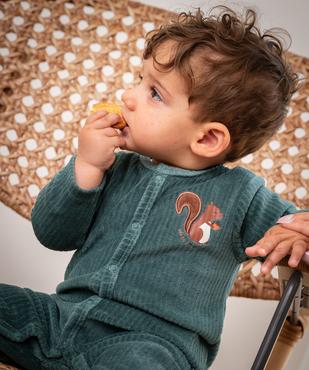 Pyjama dors-bien en velours côtes plates bébé vue7 - GEMO 4G BEBE - GEMO