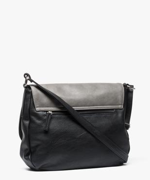 Sac besace bicolore avec poche zippé vue2 - GEMO (ACCESS) - GEMO