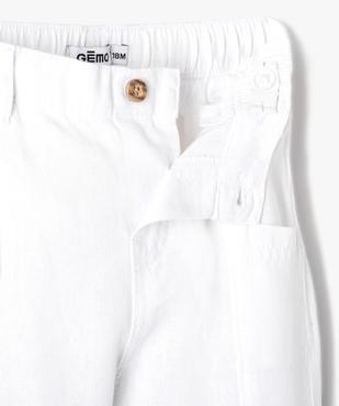 Pantalon bébé garçon élégant en lin vue2 - GEMO 4G BEBE - GEMO