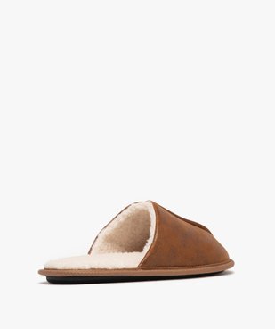 Chaussons homme mules fourrées sherpa vue4 - GEMO 4G HOMME - GEMO