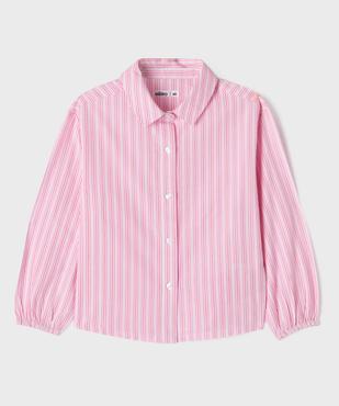 Chemise rayée avec manches resserrées aux poignets fille vue2 - GEMO (ENFANT) - GEMO