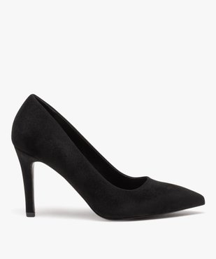 Escarpins femme unis en suédine à talon aiguille vue1 - GEMO(URBAIN) - GEMO