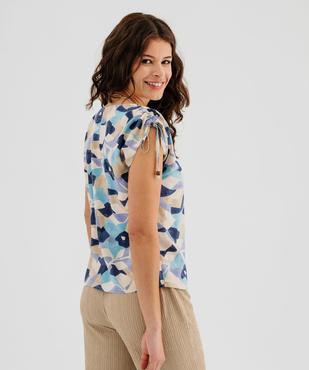 Blouse sans manches fluide à imprimé graphique femme vue3 - GEMO(FEMME PAP) - GEMO