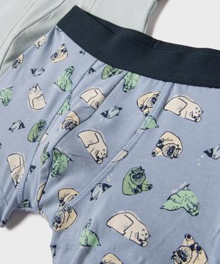 Boxer en coton stretch garçon (lot de 2) vue2 - GEMO 4G GARCON - GEMO