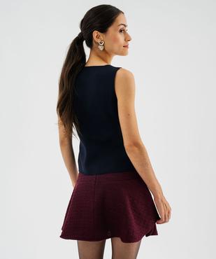 Débardeur boutonné en maille tricotée femme vue3 - GEMO(FEMME PAP) - GEMO