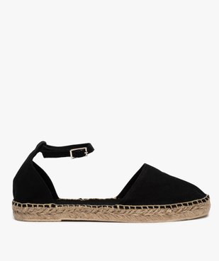 Sandales femme style espadrilles ouvertes sur les côtés Dessus en toile unie vue1 - GEMO (CASUAL) - GEMO