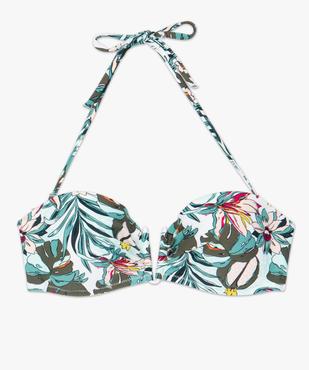 Haut de maillot de bain femme forme bandeau à armatures vue4 - GEMO (PLAGE) - GEMO