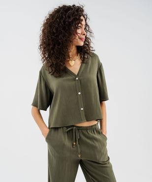 Chemise manches courtes courte coupe ample femme vue1 - GEMO 4G FEMME - GEMO