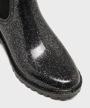 Boots de pluie Chelsea pailletées à bout amande femme - Follow Me vue6 - FOLLOW ME - GEMO