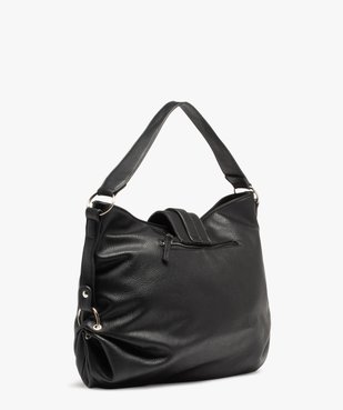 Sac femme avec surpiqûres et large bride de fermeture vue2 - GEMO (ACCESS) - GEMO