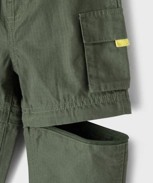 Pantalon et bermuda 2-en-1 en toile de coton bébé garçon vue3 - GEMO(BEBE DEBT) - GEMO