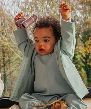 Veste zippée à capuche en matière déperlante bébé garçon - Les Produits Malins vue5 - GEMO(BEBE DEBT) - GEMO